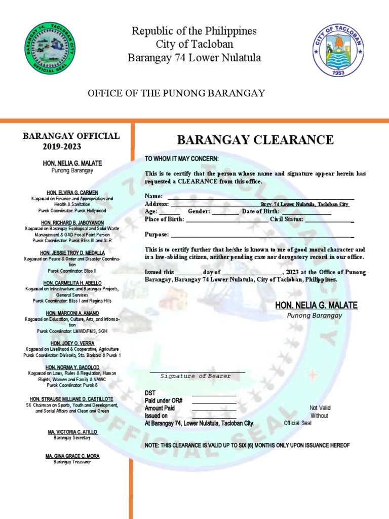 74 CLEARANCE FORM (Repaired) | PDF