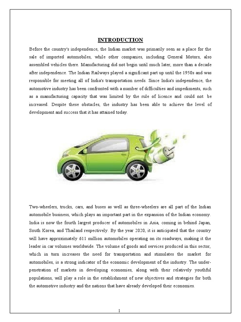Study of Customer Perception Towards Electric Vehicles Download Free