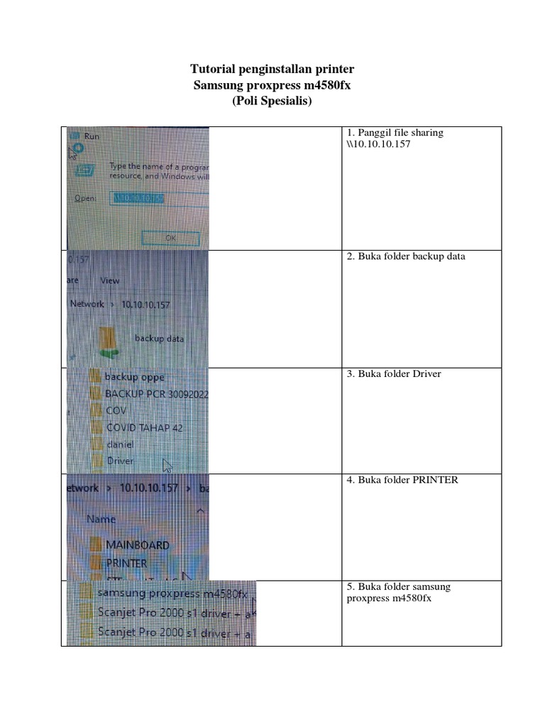 Panduan Setting Printer Samsung M4580FX | PDF