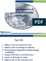 Monsoon Preparedness and Construction Quality Measures During Monsoon
