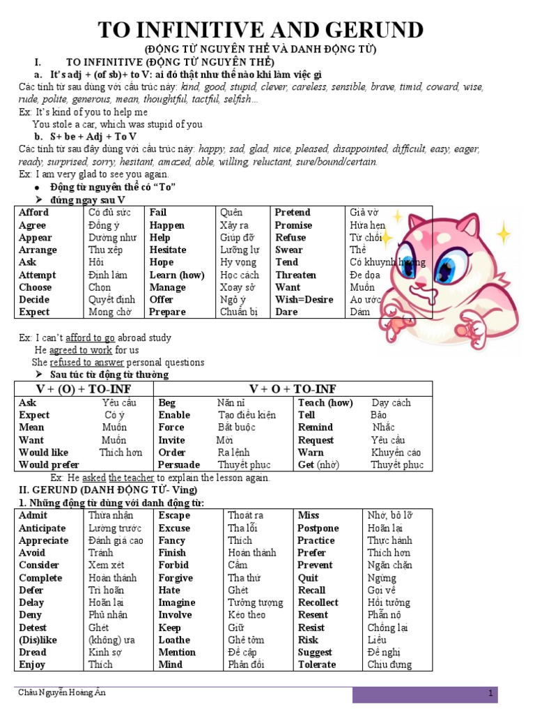 Bare Inf or To Infinitive Exercisesssss Enclosed | PDF
