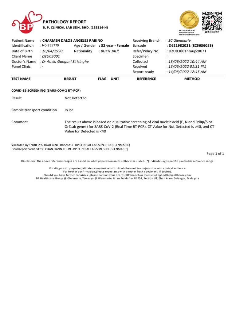 Pathology Report | PDF