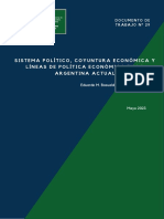 Sistema Politico Coyuntura Economica y Lineas de Politica Economica Argentina