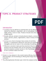 TOPIC 8 Product Strategies