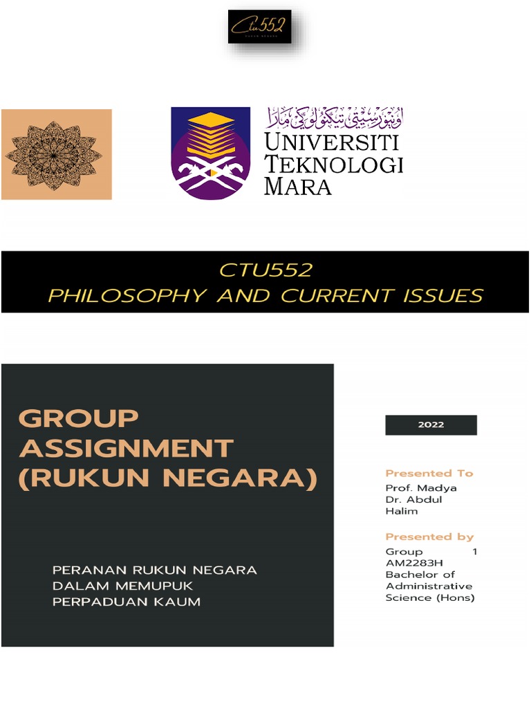 Kumpulan 1 Assignment Ctu552 Rukun Negara Pdf