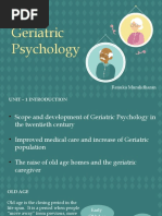 Geriatric Psychology Unit 1