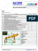 Gantry Crane Safety Inspection Checklist Global EHS