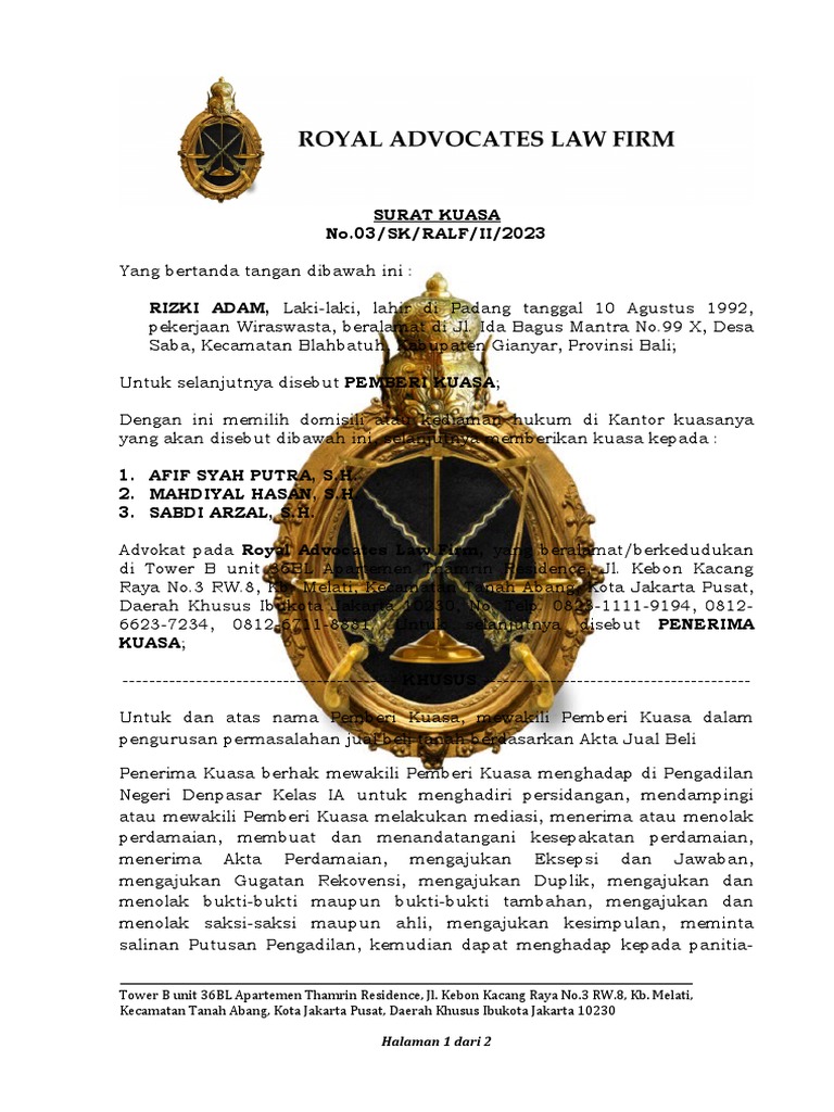 Surat Kuasa PDF