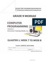 Comp. Programming Week 7&8