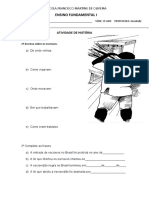 Atividade de Histpria 4º Ano