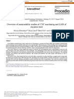 Overview of Sustainability Studies of CNC Machining and LAM of Stainless Steel