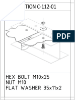 CONNECTION C-112-01: HEX BOLT M10x25 Nut M10 FLAT WASHER 35x11x2