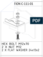 CONNECTION C-111-01: HEX BOLT M12x70 2 X Nut M12 2 X FLAT WASHER 24x13x2