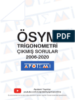 Osym Matematik Trigonometri 2006 2020 Cikmis Test Sorulari Ve Cevaplari