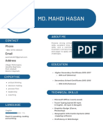 CV of Md. Mahdi Hasan