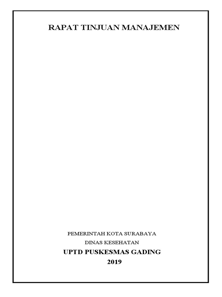 Tinjauan Manajemen Mutu Puskesmas Gading | PDF