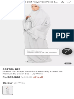 Jual COTTON BEE Mukena 2in1 Prayer Set Polos Lasercuting Armani Silk Premium by Cotton Bee - Lily White Original 2023 ZALORA I
