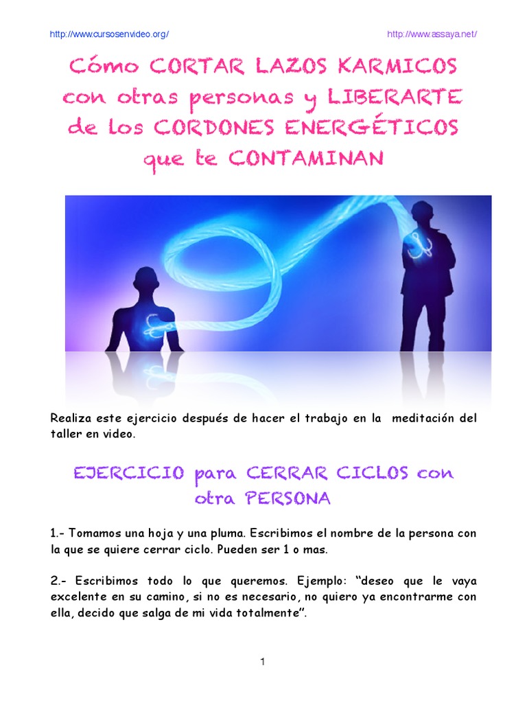 Dossier Cortar Lazos Karmicos PDF Amor Pensamiento