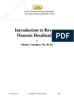 Introduction To Reverse Osmosis Desalination: Nikolay Voutchkov, PE, BCEE