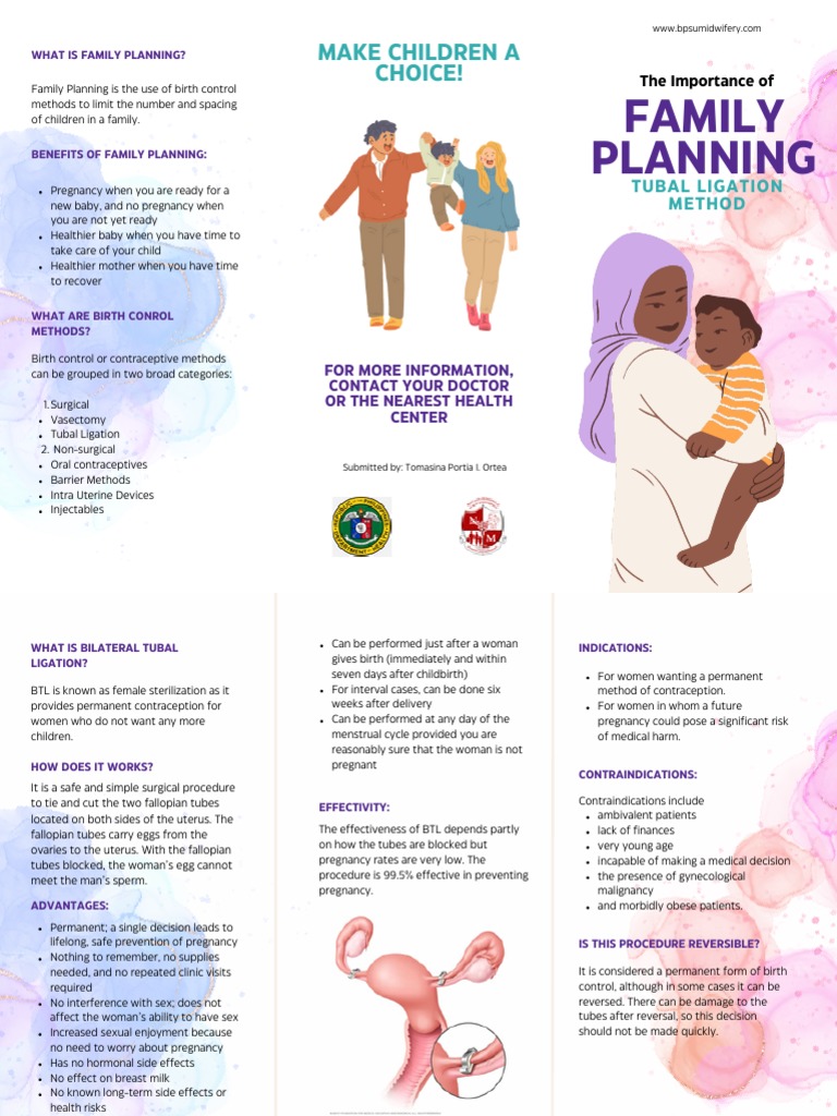 family planning tubal ligation leaflet | PDF | Birth Control | Clinical ...