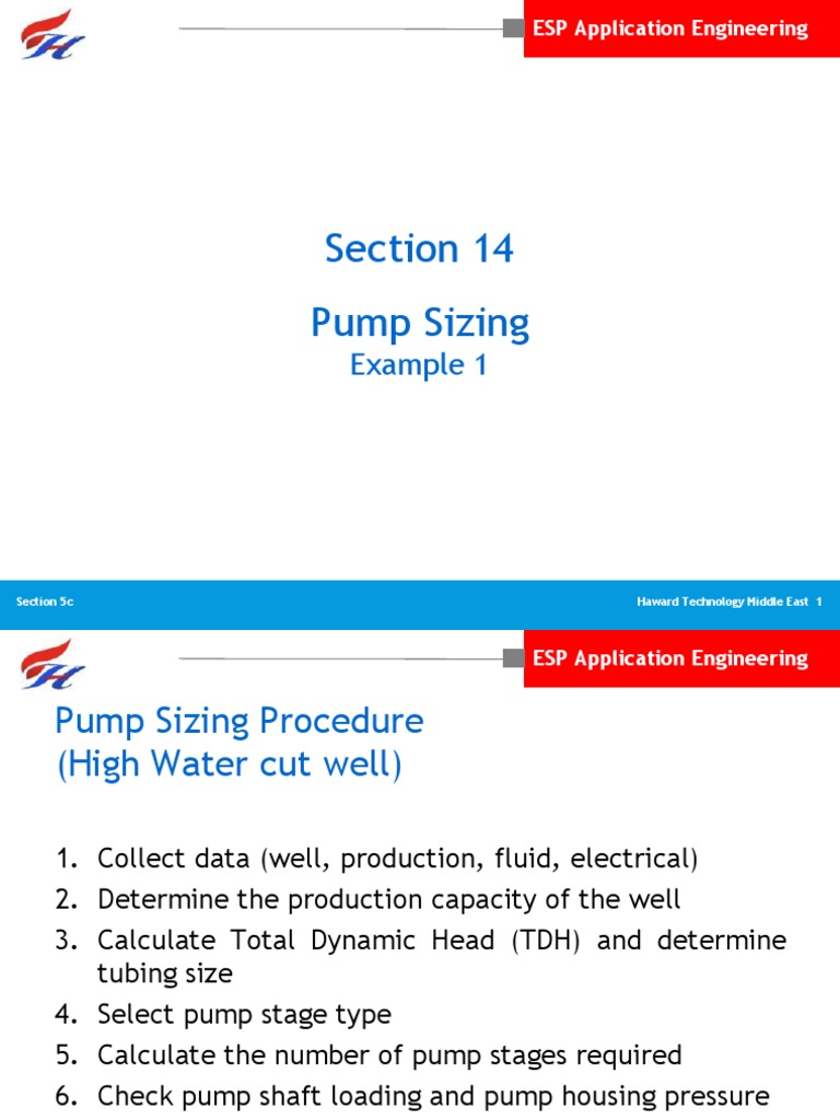 ESP Pump Sizing Procedure Guide | PDF | Pump | Transformer