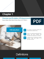Chapter 1 Overview and Evolution of Entrepreneurship