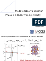 Possible Methods To Observe Skyrmion Phase in Srruo Thin-Film Directly