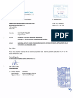 Material Off Site ClaimIncorporated With Interim Payment Application No. 24 For The Month OfFebruary 2020