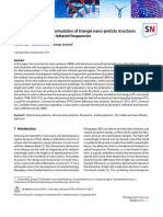 Design and Parametric Simulation of Triangle Nano Particle Structures For The Visible and Near Infrared Frequencies