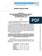 Boletín Oficial de La Provincia de Málaga: Anuncios Particulares