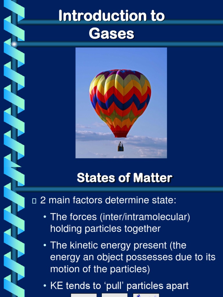 Intro To Gases and Gas Laws PDF Gases Mole (Unit)