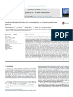 1.Analysis of material flow and consumption in cement production process