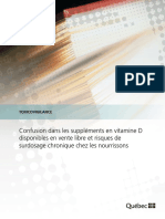 Confusion Dans Les Suppléments en Vitamine D Disponibles en Vente Libre Et Risques de Surdosage Chronique Chez Les Nourrissons