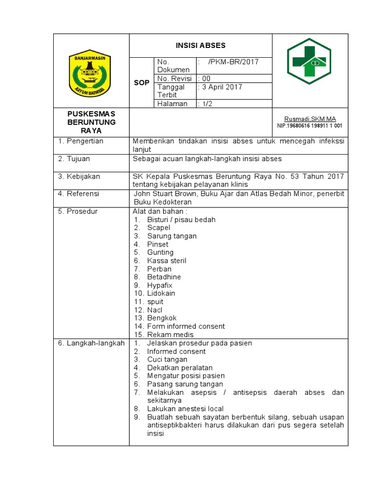 Prosedur Insisi dan Drainase Abses | PDF