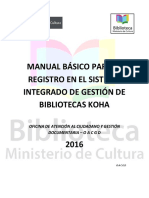 Manual Básico para El Registro... KOHA