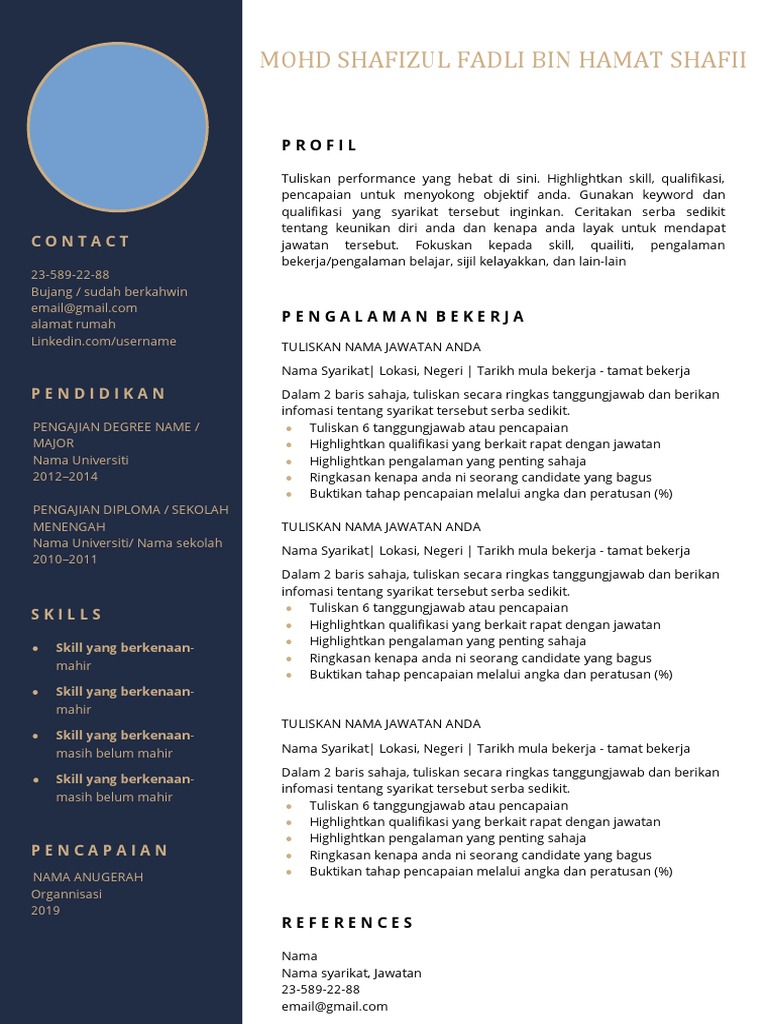 Maukerja Academy Resume Template (BM) 1 PDF