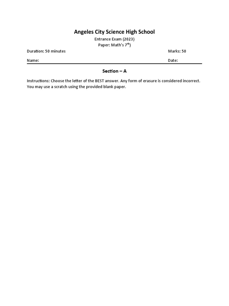 Angeles City Science High School PDF