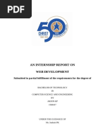 Internship Report Final PDF | PDF | Java Script | Web Application