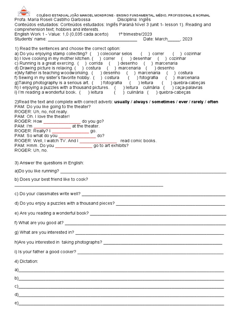 Students' Work | PDF