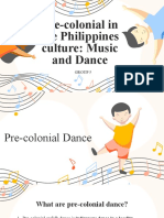 Pre Colonial Music and Dance Report