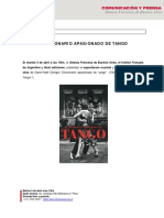 Gacetilla - Presentación Libro - Dictionnaire Passioné Du Tango