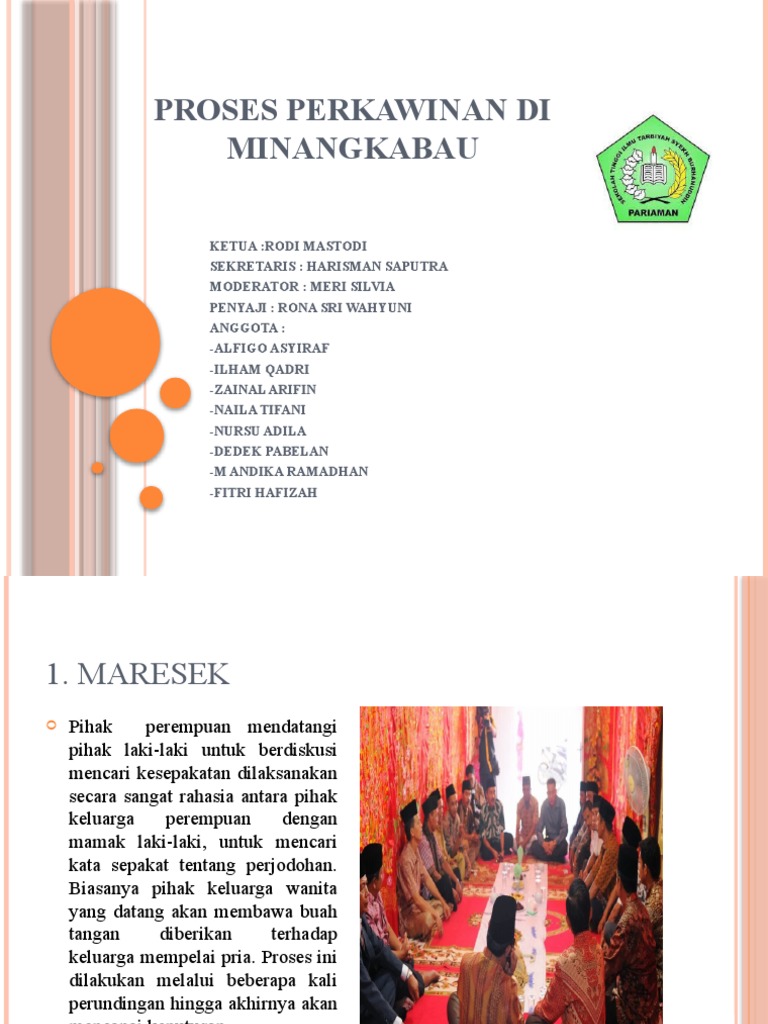 Proses Perkawinan Di Minangkabau Kelompok | PDF