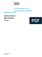 Science Stage 3 Sample Paper 1 Mark Scheme - tcm142-595399