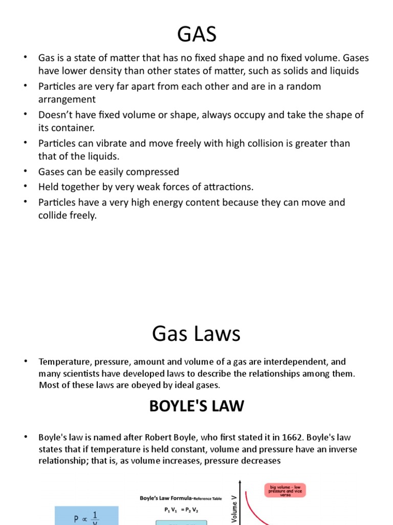 Gas | PDF | Gases | Temperature