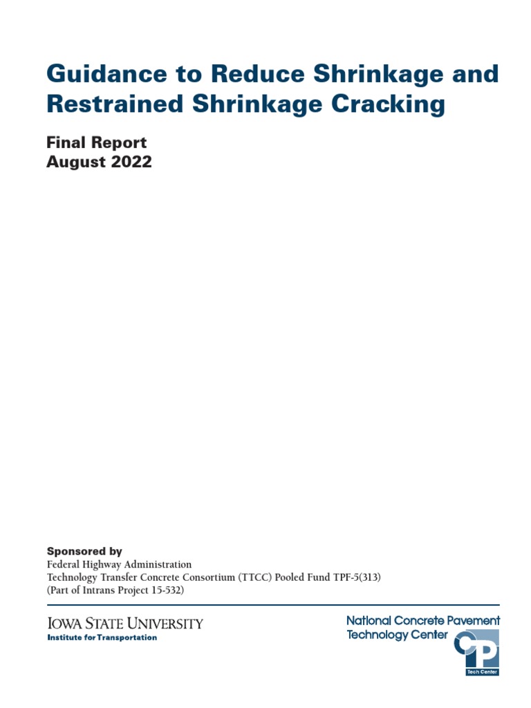 !!!guidance To Reduce Shrinkage and Restrained Shrinkage Cracking W CVR
