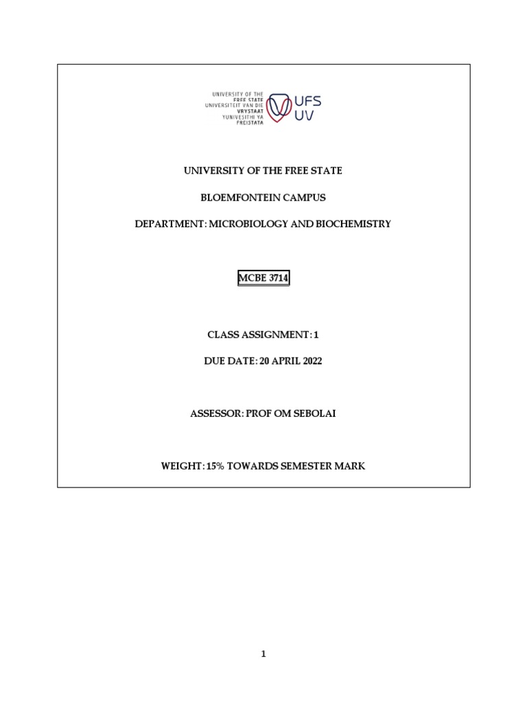 2022 mcbe 3714 assignment pdf experiment microorganism