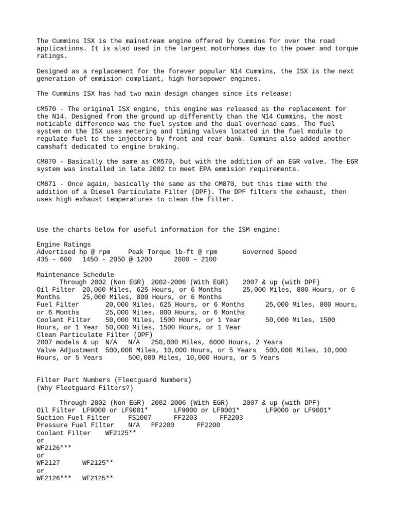 Cummins Isx | PDF | Vehicles | Machines
