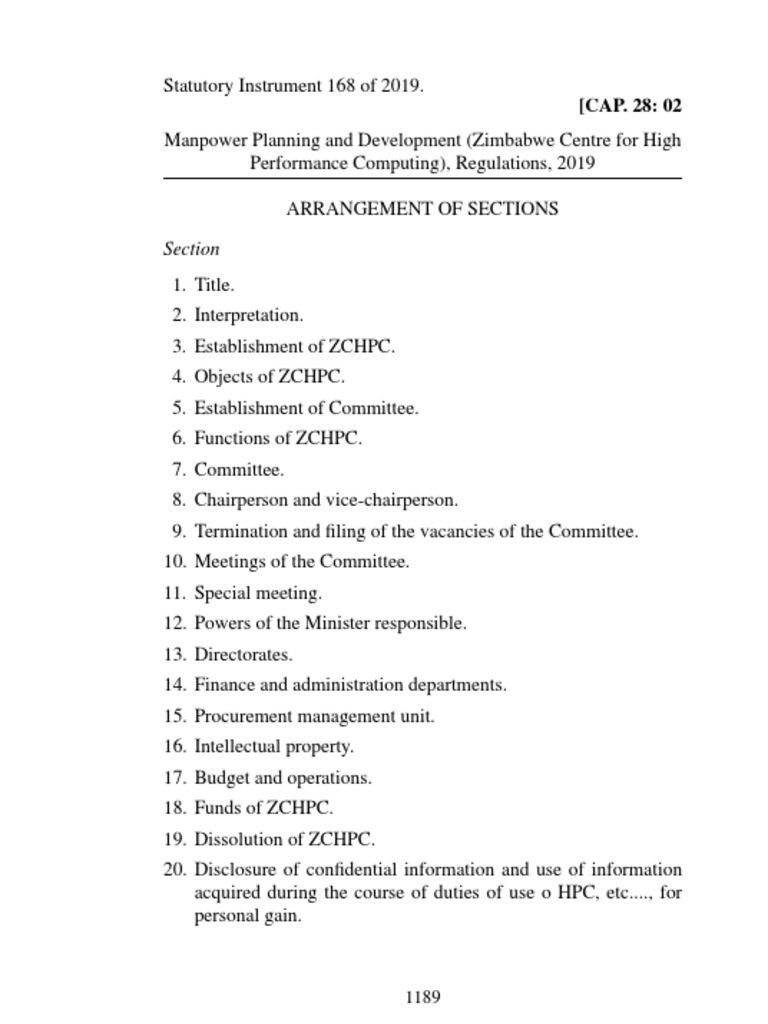 ZCHPC Regulations Overview 2019 | PDF | Audit | Supercomputer