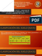 Diapositivas Exposicion Clasificacion de Suelos y Capacidad de Carga