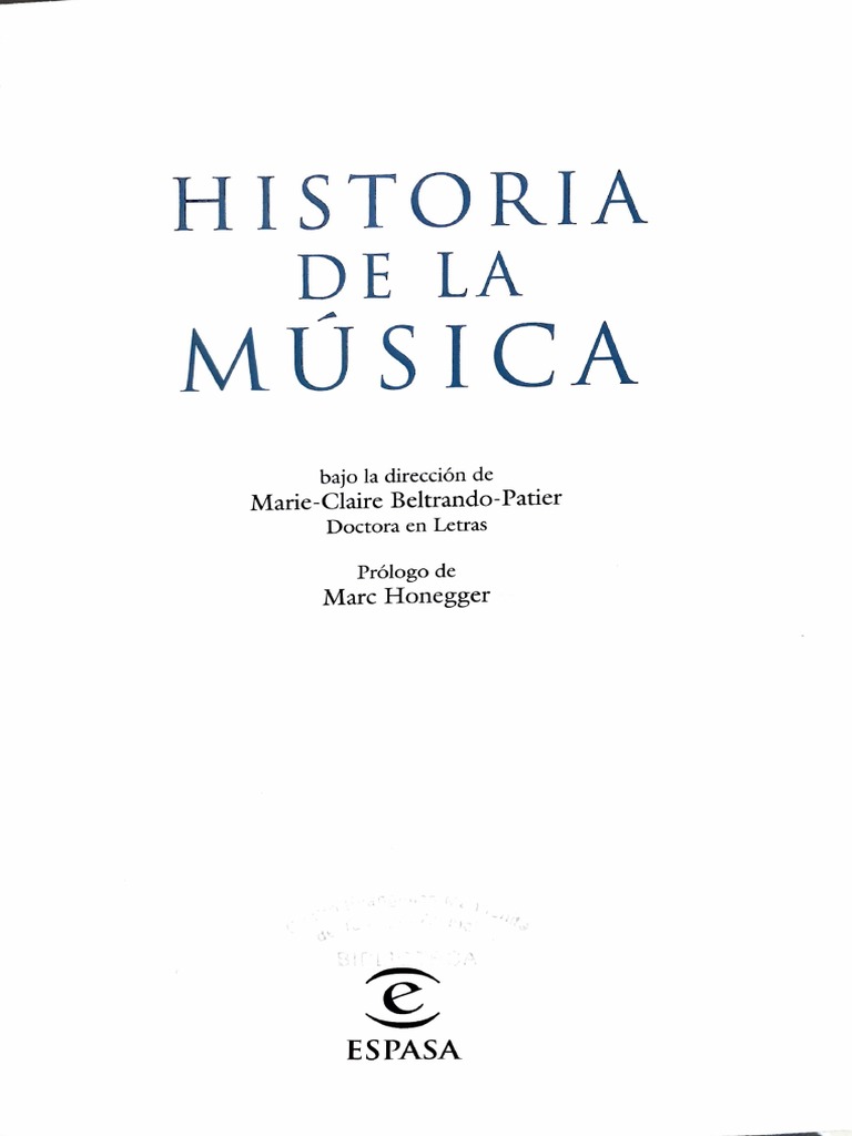 Beltrando-Patier - Historia de la música (1) | PDF | Música clásica ...